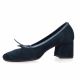 Reqins Ballerines cuir velours marine