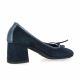 Reqins Ballerines cuir velours marine