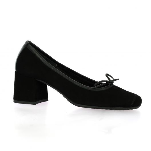 Reqins Ballerines cuir velours noir