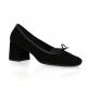 Reqins Ballerines cuir velours noir