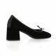 Reqins Ballerines cuir velours noir