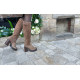 Spaziozero Bottes cuir velours taupe