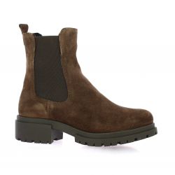 Cf Boots cuir velours marron
