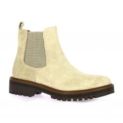 Exit Boots cuir velours taupe