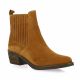 So send Boots cuir velours cognac