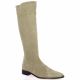 Pao bottes cuir velours beige