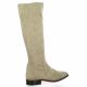 Pao bottes cuir velours beige