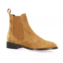 Vidi studio Boots cuir velours cognac