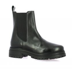 So send Boots cuir noir