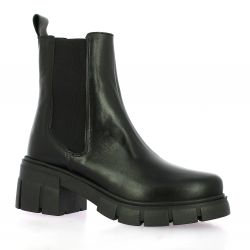 So send Boots cuir noir
