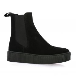 So send Boots cuir velours noir