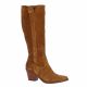 Pao bottes cuir velours cognac