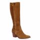 Pao bottes cuir velours cognac