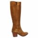 Pao bottes cuir velours cognac