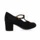 Pao Ballerines cuir velours noir