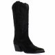 Gaia Bottes cuir velours noir