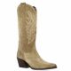 Gaia Bottes cuir velours taupe