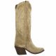 Gaia Bottes cuir velours taupe