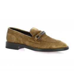 Alpe Mocassins cuir velours cognac