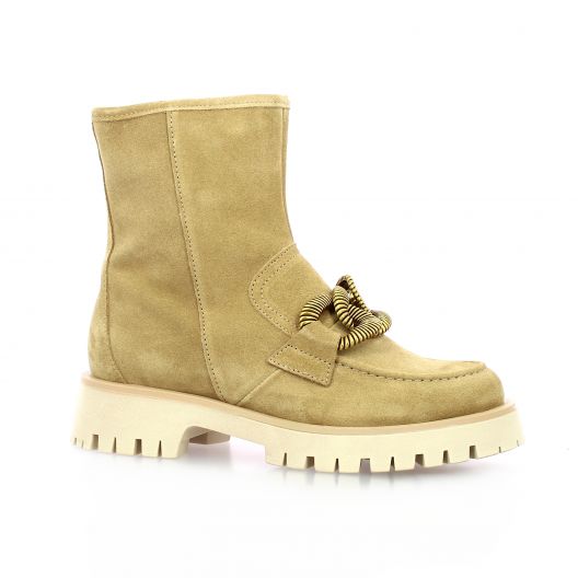 Bruno premi Boots cuir velours camel