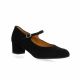 Pao Ballerines cuir velours noir