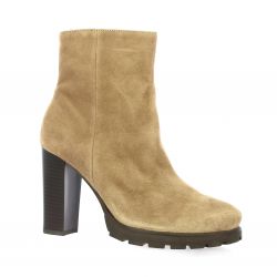 Vidi studio Boots cuir velours camel