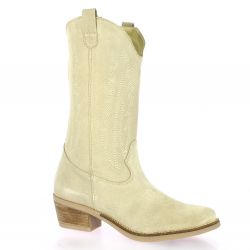 So send Boots cuir velours taupe