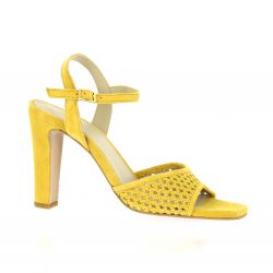 Vidi studio Nu pieds cuir velours jaune