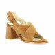 Vidi studio Nu pieds cuir velours camel