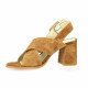 Vidi studio Nu pieds cuir velours camel