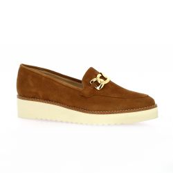 Vidi studio Mocassins cuir velours camel