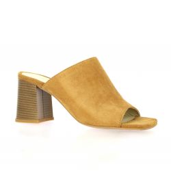 Vidi studio Mules cuir velours camel