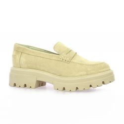 Reqins Mocassins cuir velours beige