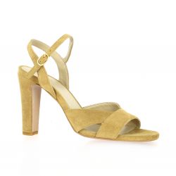 Vidi studio Nu pieds cuir velours camel