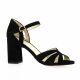 Vidi studio Nu pieds cuir velours noir