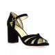 Vidi studio Nu pieds cuir velours noir