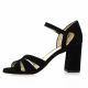 Vidi studio Nu pieds cuir velours noir
