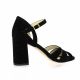 Vidi studio Nu pieds cuir velours noir