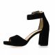 Vidi studio Nu pieds cuir velours noir