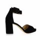 Vidi studio Nu pieds cuir velours noir