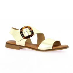 Eva frutos Nu pieds cuir or
