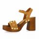 Exit Mules cuir velours cognac