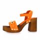 Exit Mules cuir velours orange