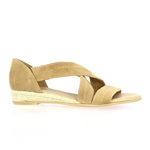 Exit Nu pieds cuir velours camel