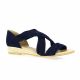 Exit Nu pieds cuir velours marine