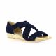 Exit Nu pieds cuir velours marine