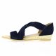 Exit Nu pieds cuir velours marine