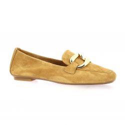 Reqins Mocassins cuir velours cognac