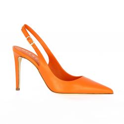 Giancarlo Escarpins cuir orange