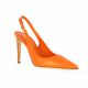 Giancarlo Escarpins cuir orange